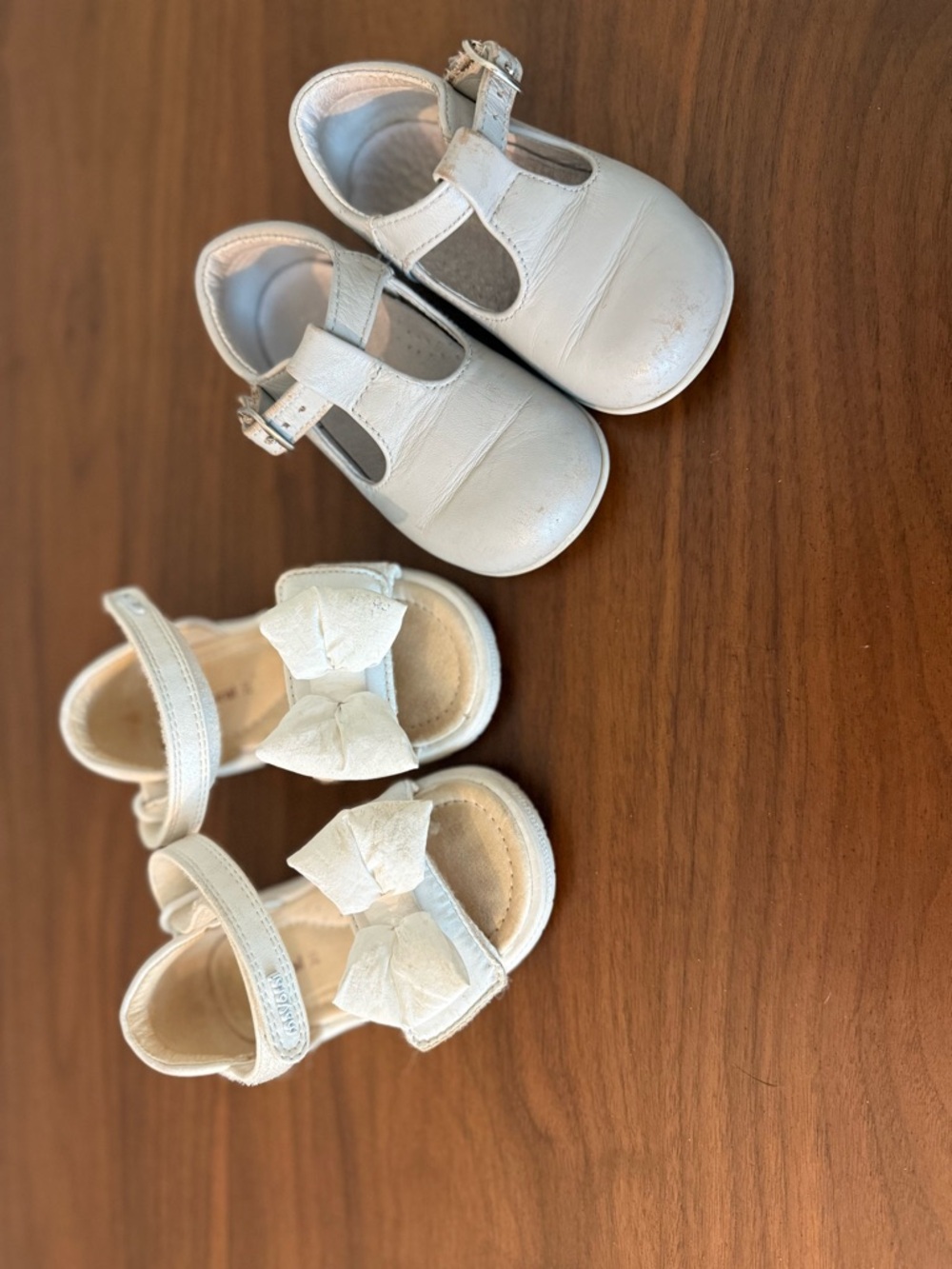 Mayoral White Baby T‑Strap Shoes & La Coqueta Mary Jane’s